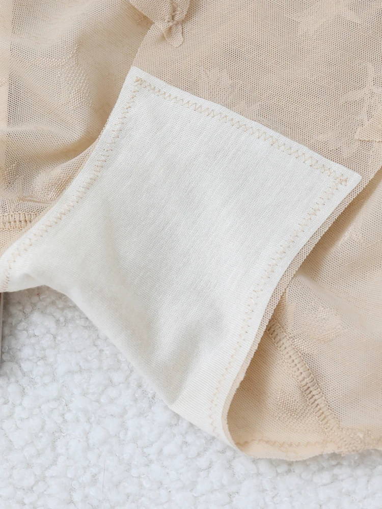 Роскошные плавающие трусики Meizhong с завышенной талией цветочным кружевом