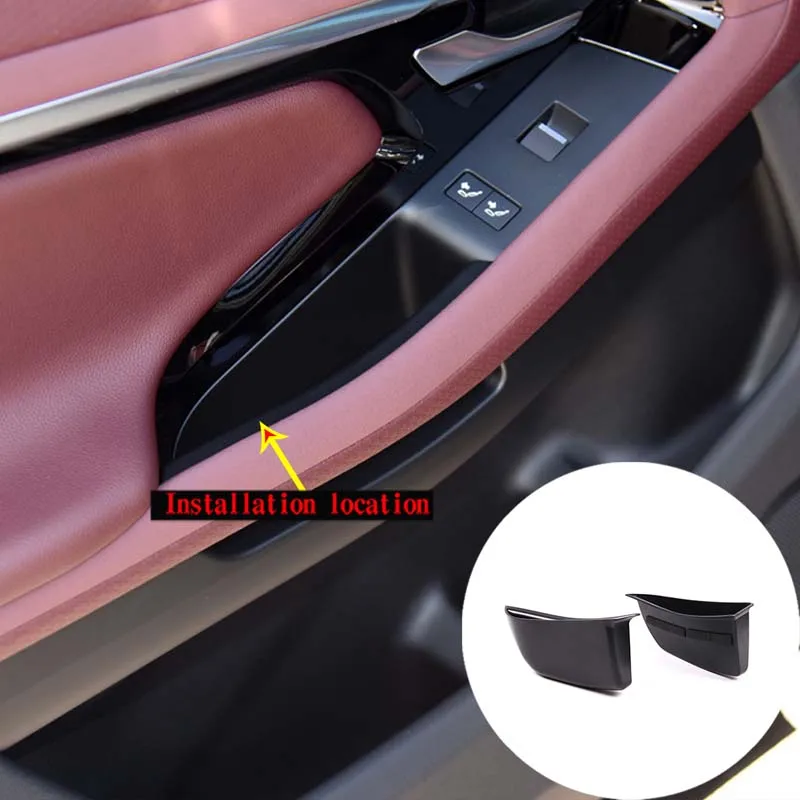 

For Land Rover Range Rover Evoque 2021 ABS Plastic Car Rear Door Handrail Sort Out Storage Box Auto Interior Accessories