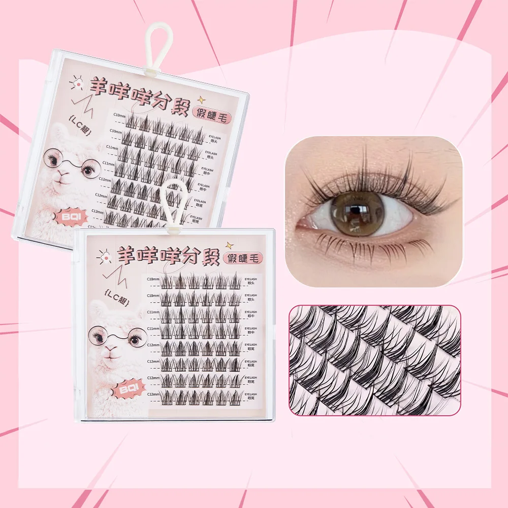 48 Clusters LC завитые накладные ресницы 10-12 мм имитация овец натуральные