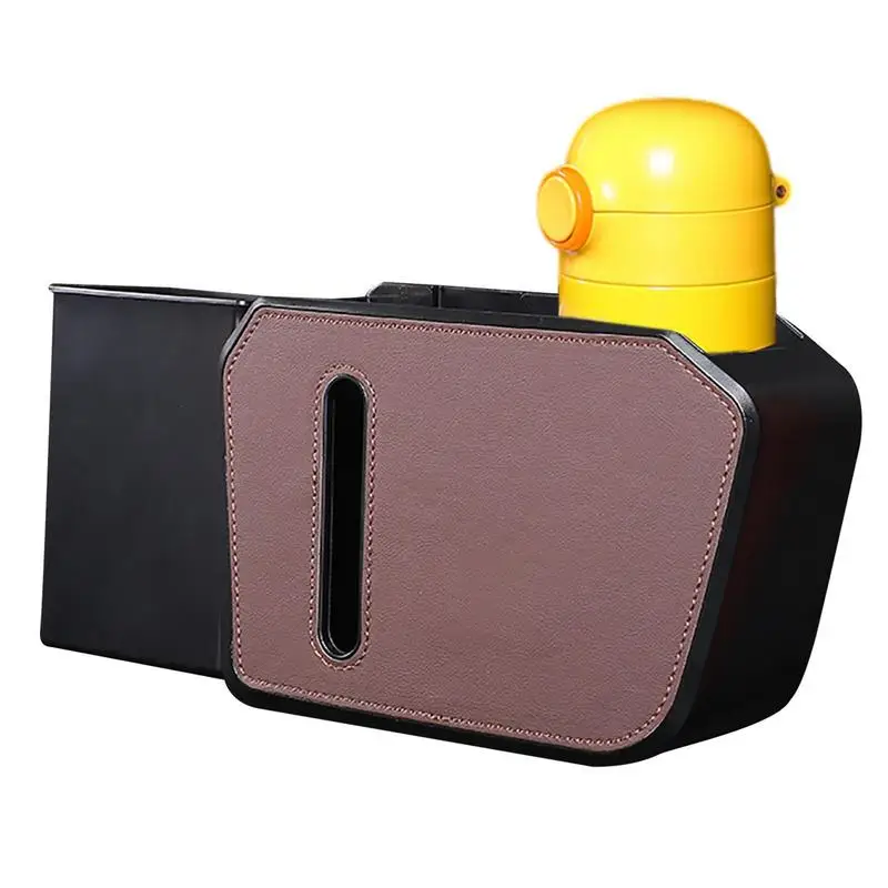 

Органайзер для хранения бумажных салфеток на заднем сиденье, многофункциональный держатель для мусорных баков на заднем сиденье, компактный органайзер с подстаканником для путешествий