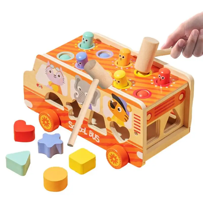 

Toddler Shape Sorter Montessori Shape Sorter Toys For Toddlers With Whack-a-mole Color Recognition Stacker Puzzle Toys