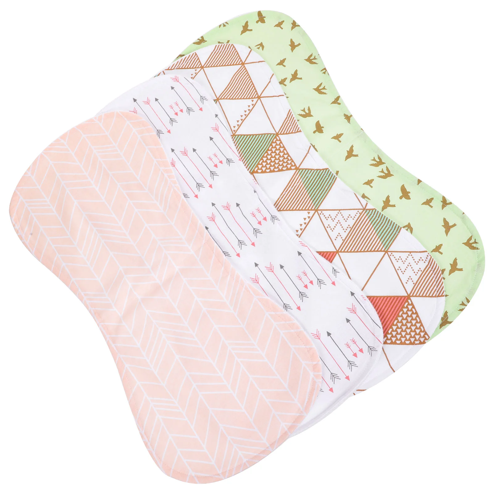 

4 Pcs Baby Washcloths Bath Towel Toddler Towels Newborn Burping Rags Water Proof Cotton Saliva