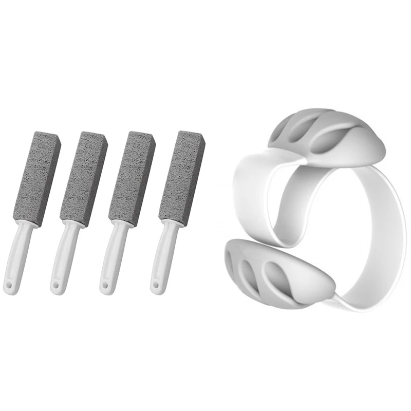 

Desk Cable Clips Triple Slots Desktop Cable Organizer with Pumice Cleaning Stone with Handle