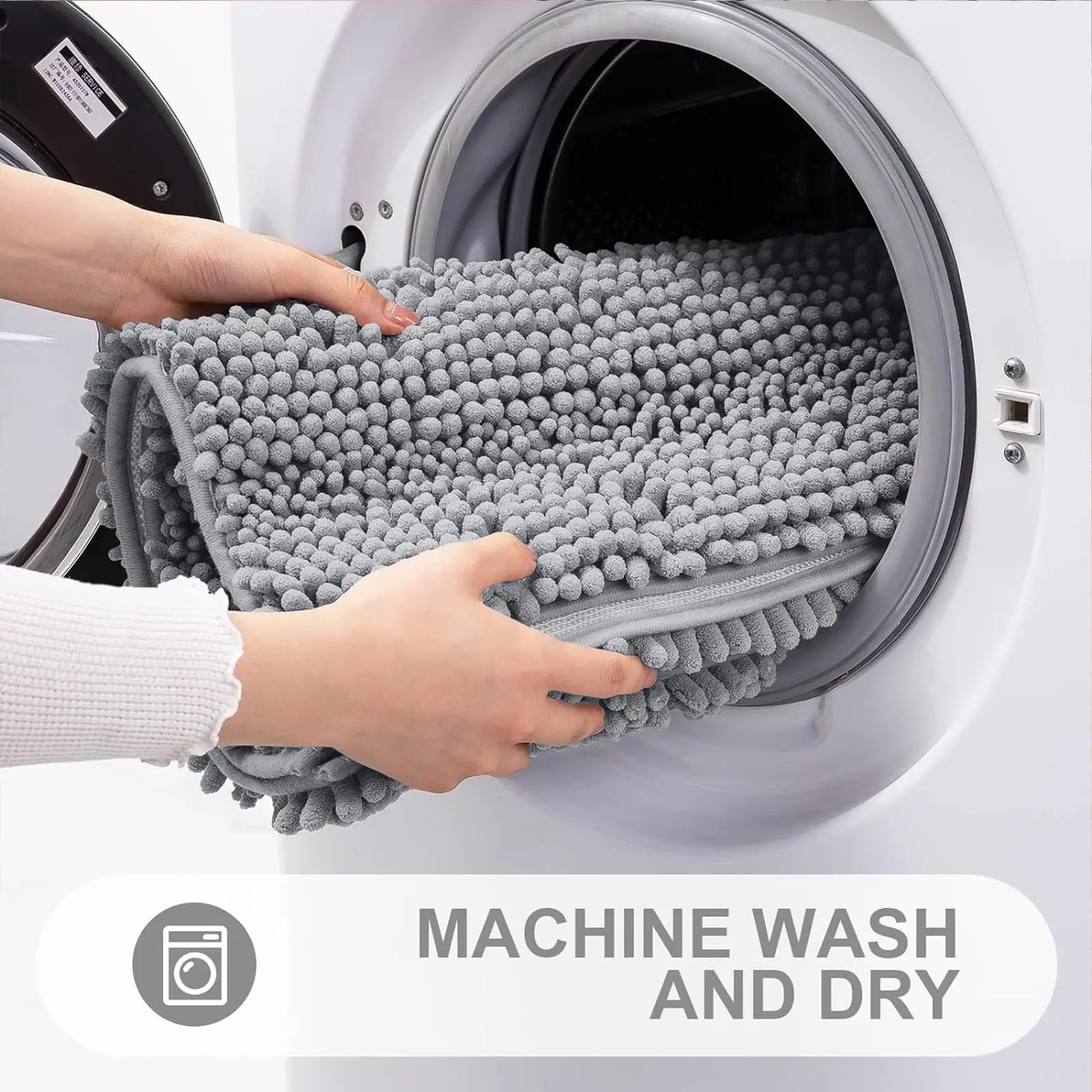 Homaxy синель с грубым и тонким волосом в полоску напольный коврик для дома