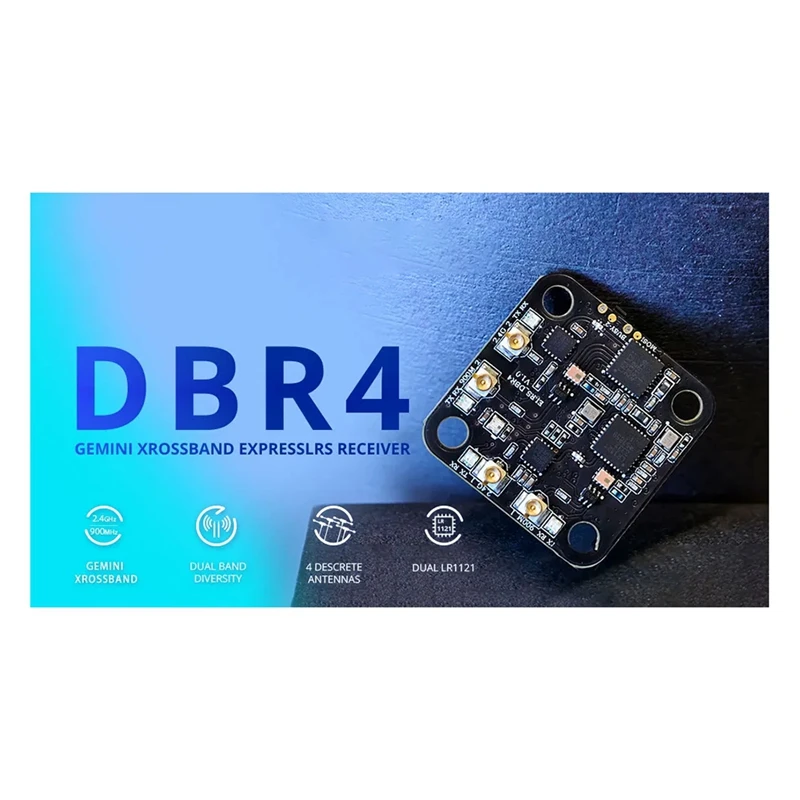 Фото Для двухдиапазонного приемника Xross Gemini Expresslrs Radiomaster DBR4 №3