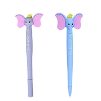 kawaii cartoon dumbo gel pens plastic material black ink 0 5mm writing for office accessories student school supplies stationery