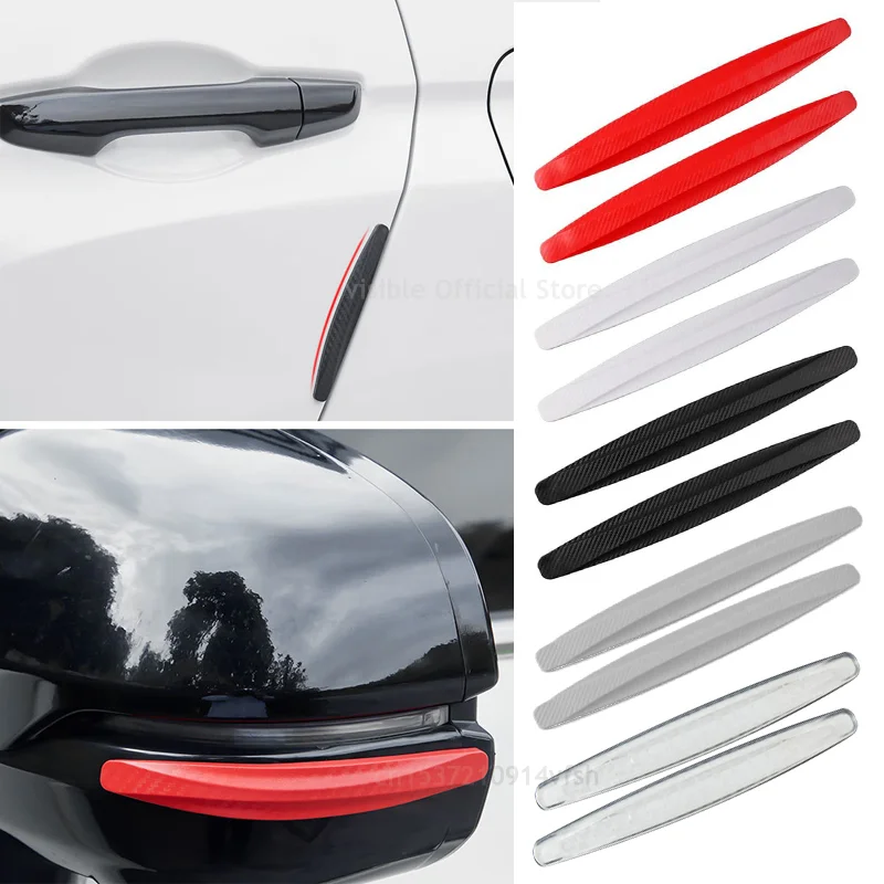 

2 4Pcs rearview mirror Door Body scratch Automotive Protective Tape Anti-collision Strips Bumper Anti-collision Strips Accessori