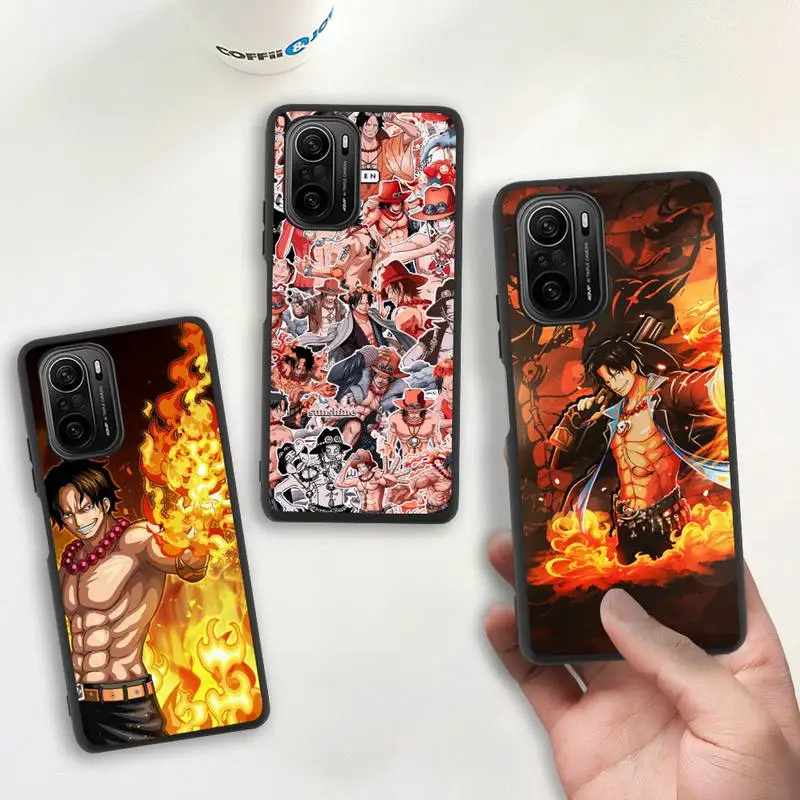 

Japan Anime One Piece Portgas D Ace Phone Case Silicone soft for Redmi 9A 8A Note 11 10 9 8 8T Redmi 9 K20 K30 K40 Pro Max