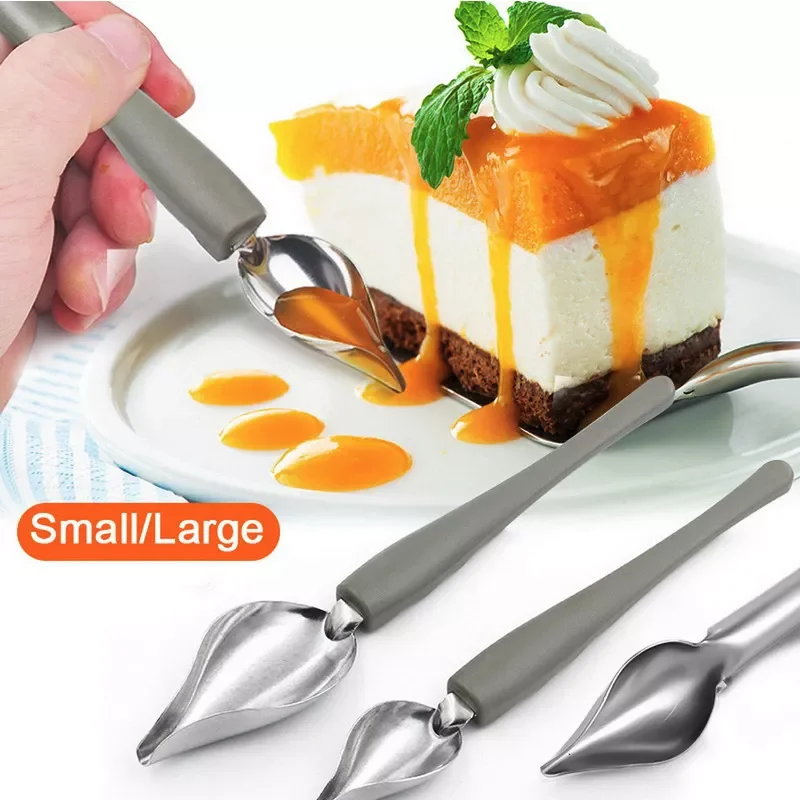 

2022New Decoration Spoon Decorate Sushi Food Draw Tool Design Sauce Dressing Plate Dessert Bakeware Cake Gastronomy Coffee Spoon