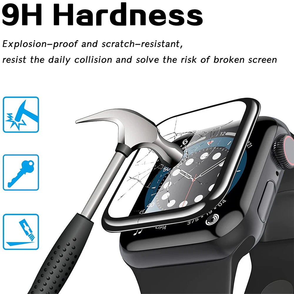 Защитное стекло для Apple watch band 44 мм 40 42 38 мягкая водонепроницаемая пленка 9D HD iwatch