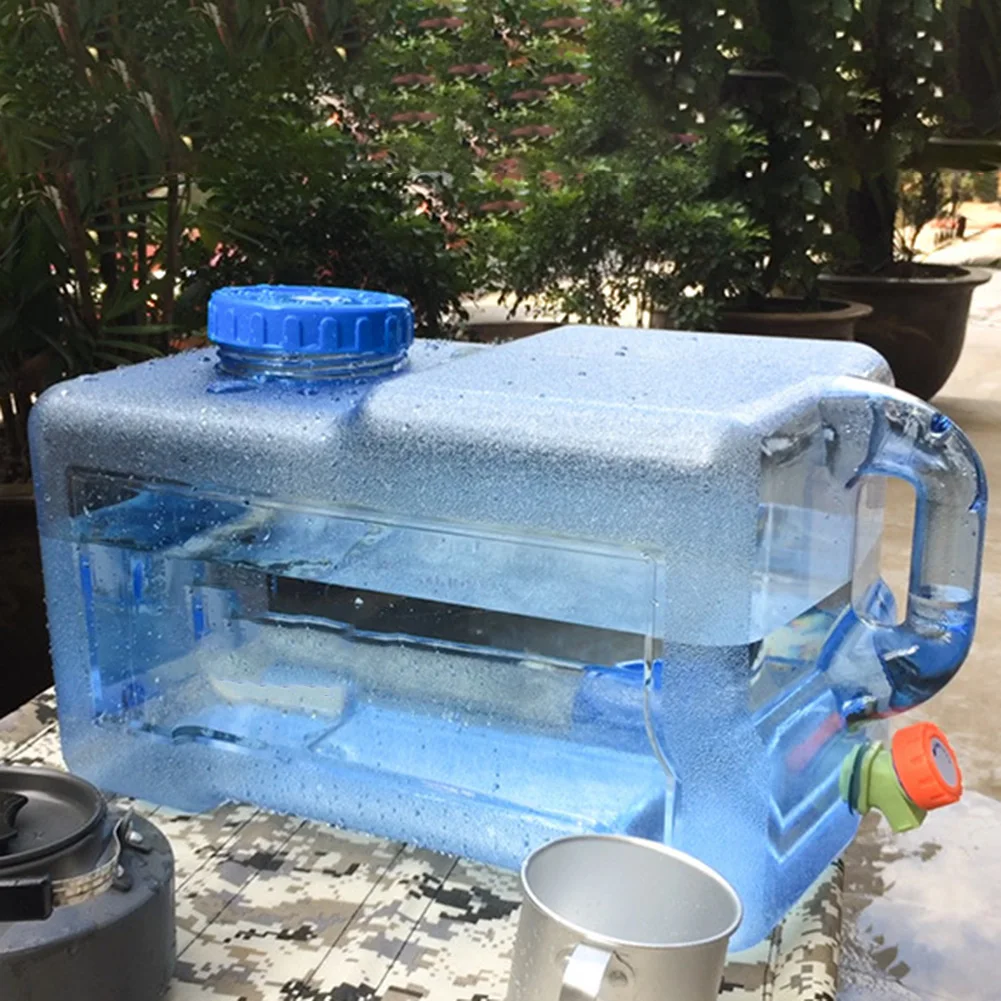 

5L Portable Water Bucket With Handle Large Mouth Water Bottle Bag For Camping Self Driving Tour Home Office Tea Set Outdoor Tool