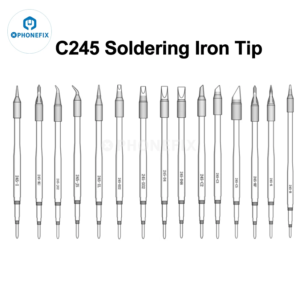 Фото OEM JBC C245 C470 Паяльные жала серии, изогнутый нож, подходит для ручки T245 T470, электрические паяльные жала с постоянной температурой №2