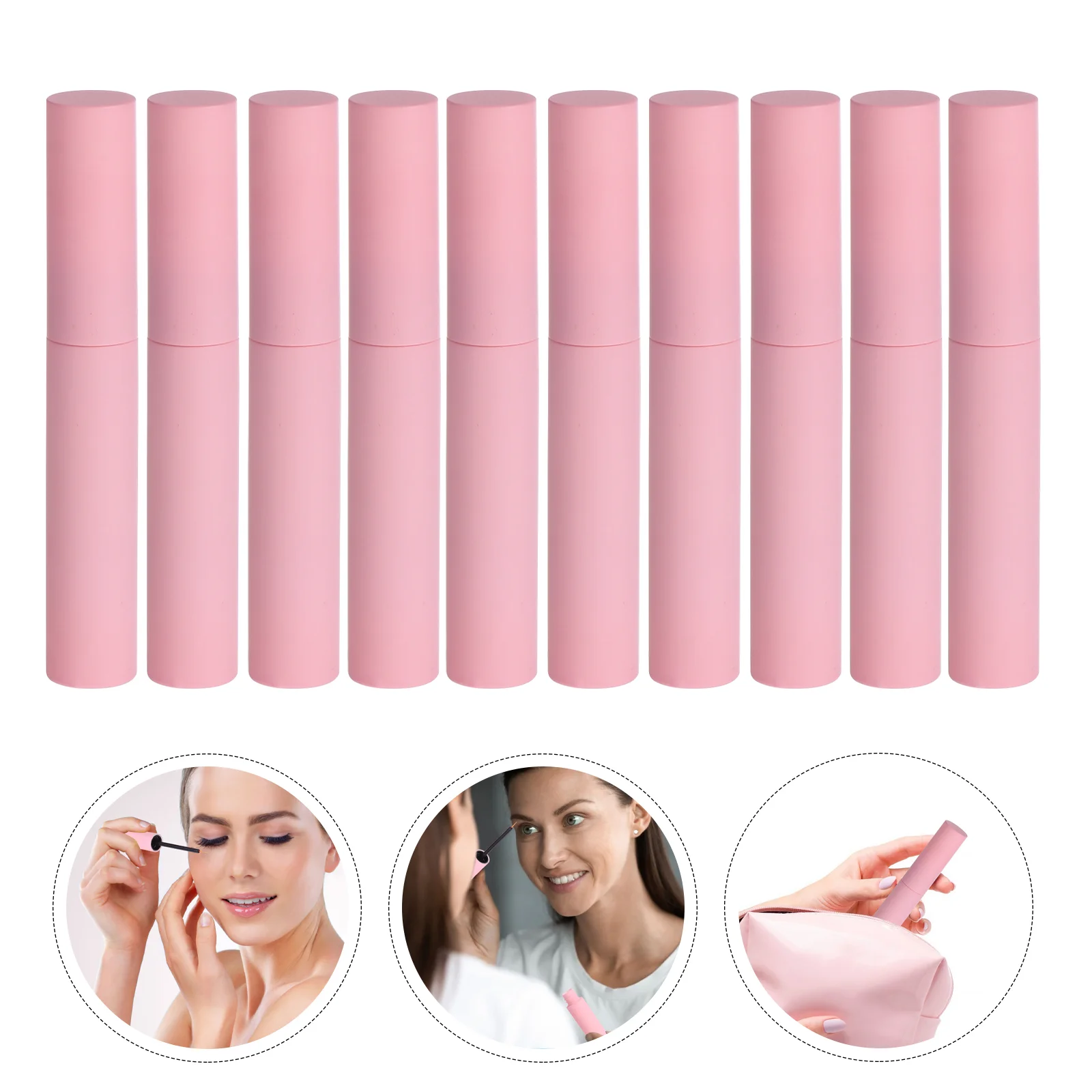 

10 Pcs Mascara Tubes Good Sturdy Useful Empty Mascara Tube Portable Mascara Bottle Eyelash Cream Container