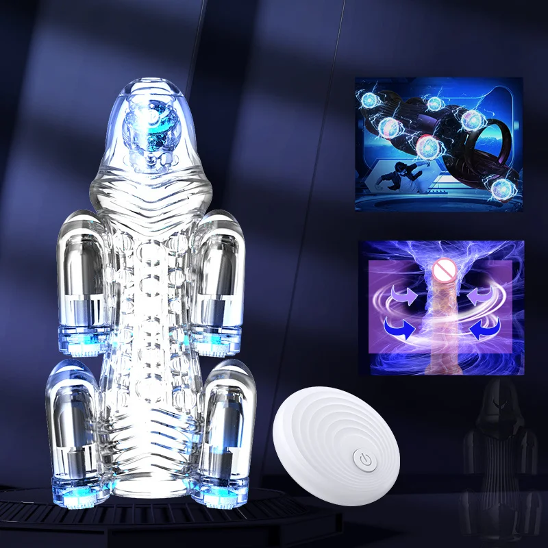 5-моторный Мощный Вибратор Прозрачное Устройство Для Тренировки Головы Пениса