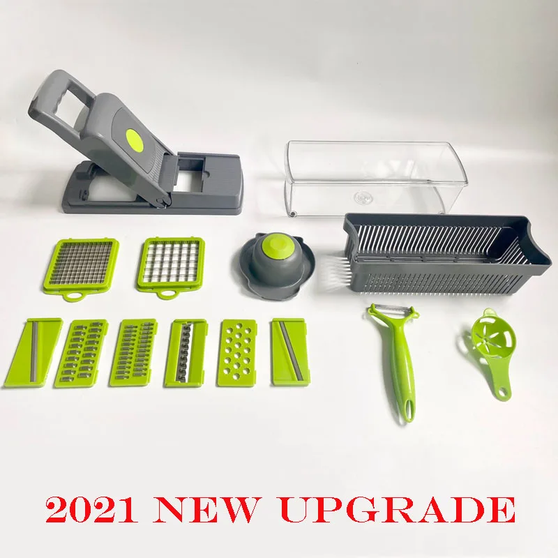 12 In1 Mandoline Vegetable Cutter Kitchen Accessories Peeler Chopper Slicer Fruit Potato Onion Carrot Grater with Drain Basket |