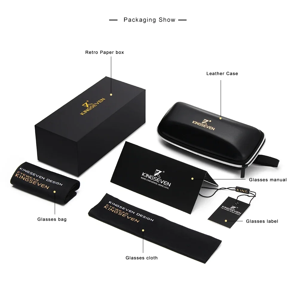 Мужские Прямоугольные Солнцезащитные Очки KINGSEVEN Поляризационные UV400