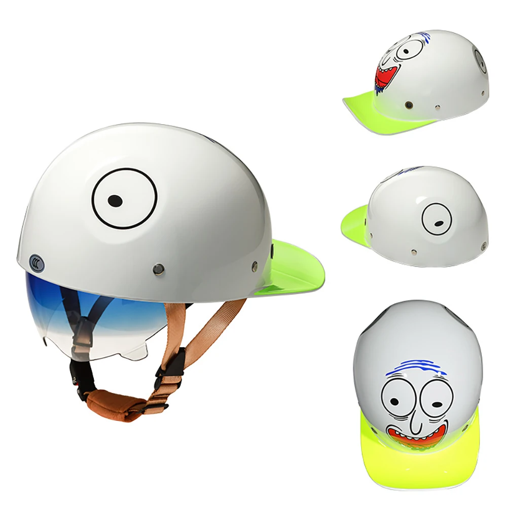 

2022 Hot Sale Fashion Baseball Cap Helmet Japan Korea Chopper Half Open Face Motorcycle Helmets Electric Scooter Jet Casque Moto