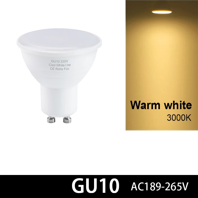 

Светодиодные лампы GU10 MR16 Lampada 12/9/6/3 Вт белое