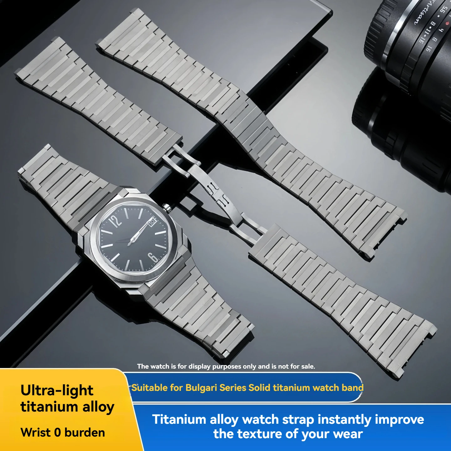 Фото Подходит для серии Bulgari OCTO 102713 103068 102031, ремешок из титанового сплава, легкий титановый браслет, сменные аксессуары. №2