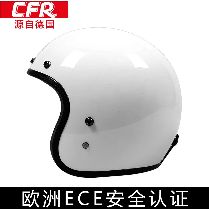 

CFR Lightweight FiberGlass Motorcycle Open Face Helmet Chopper Vintage Retro Scooter Motorbike Riding Capacetes Para Moto ECE