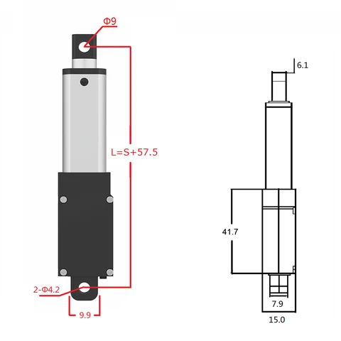 Линейный привод DC 12V  для шкафов