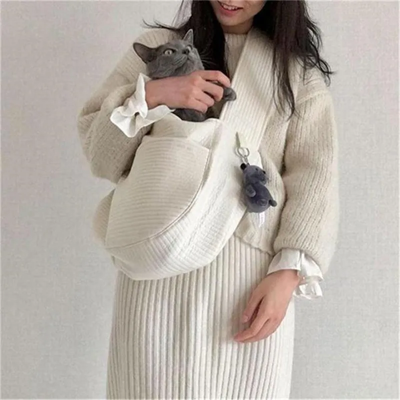 

Dog Sling Carrier Canvas Bag Puppy Kitten Soft Breathable Single Shoulder Bag Outdoor Travel Pet Supplies Portable Cat Handbag