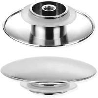 66mm silver chrome basin waste pop up sink plug cap click clack push button bathroom basin sink up drain stopper drainer cover