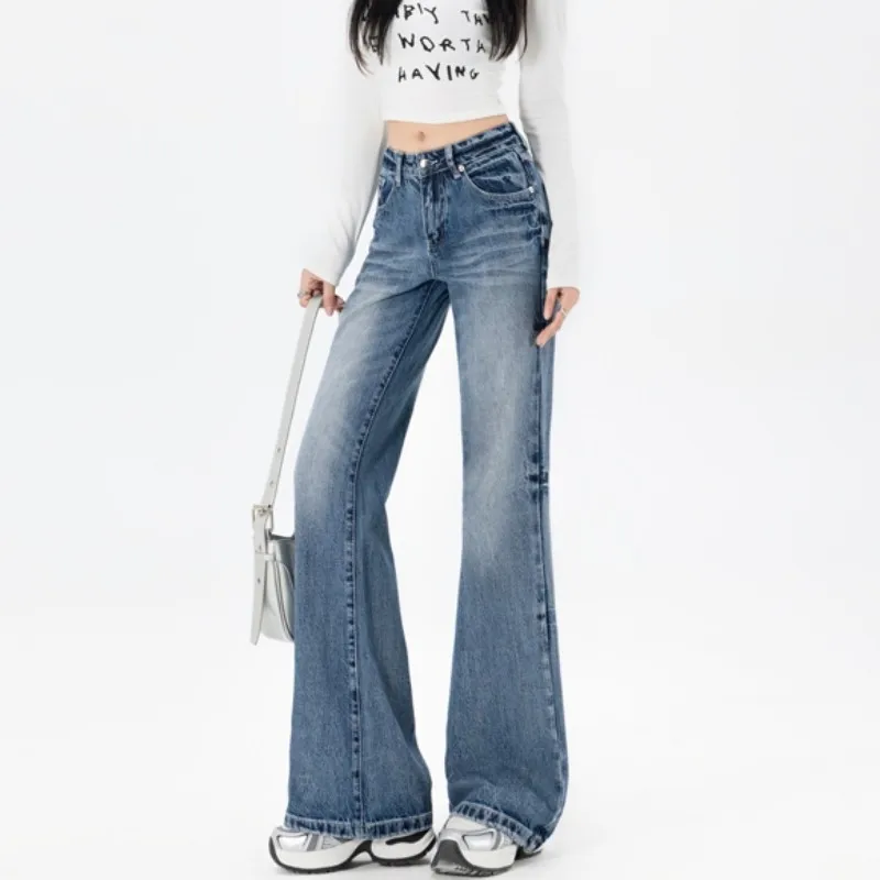 FINEWORDS винтажные потертые повседневные джинсы с высокой талией женские корейские