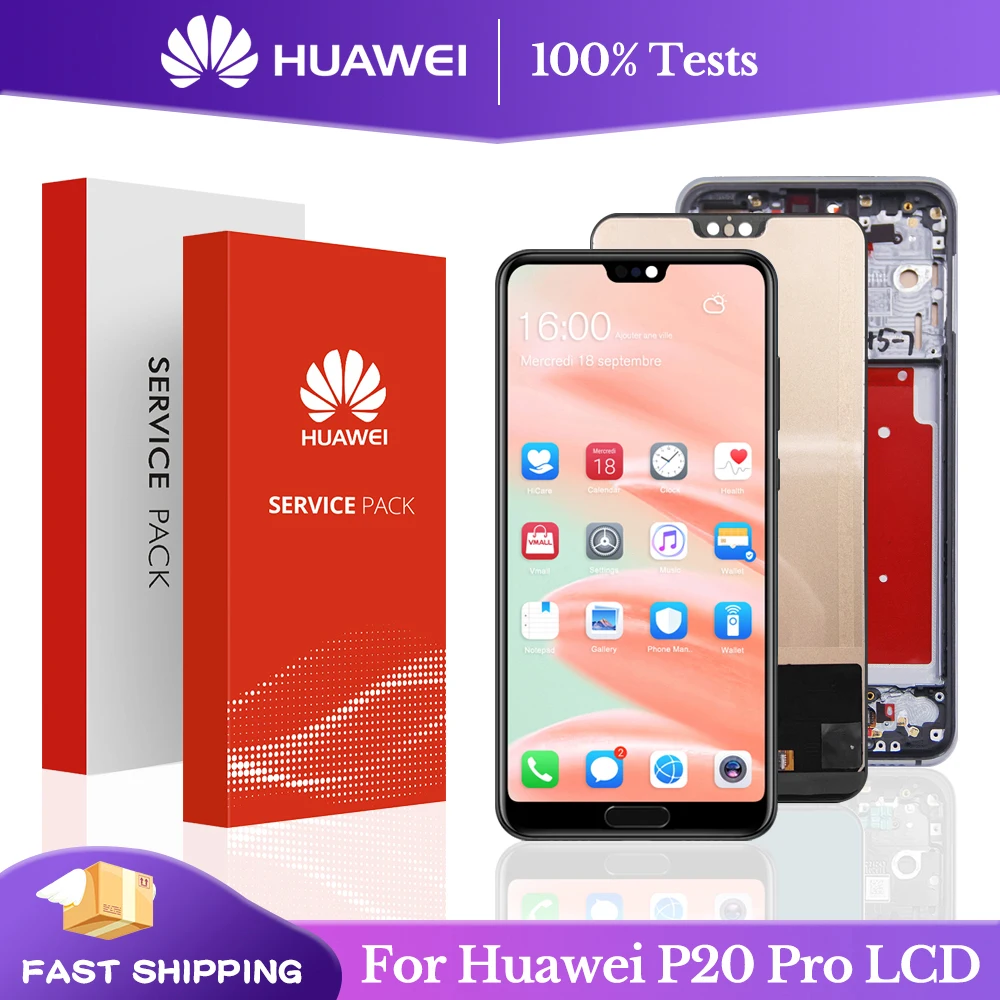 100% протестированный для Huawei P20 Pro ЖК-дисплей сенсорный экран дигитайзер в сборе