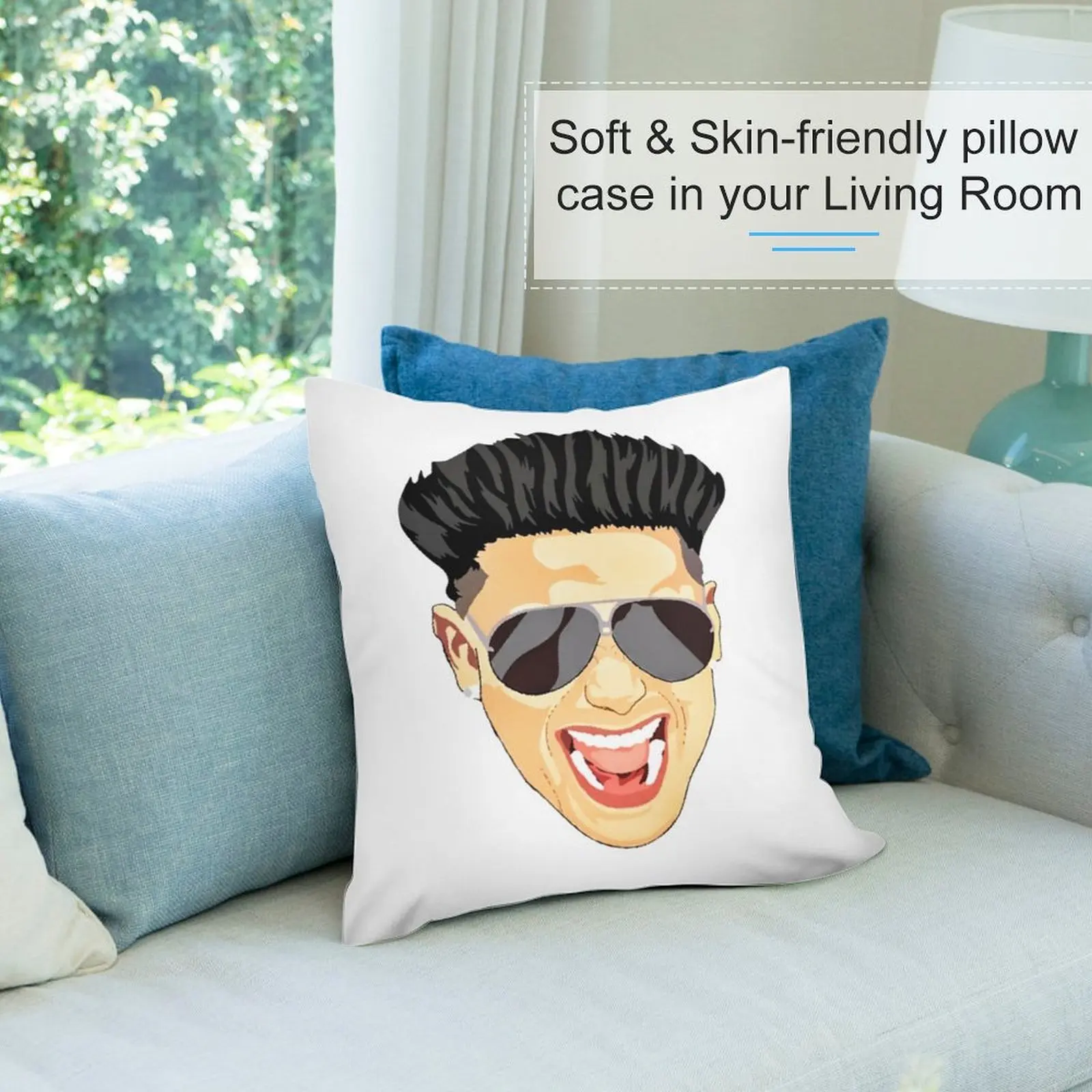 Диванная подушка из джерси Palu ne Face ras seen предметы домашнего декора разноцветные