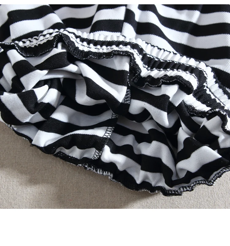 Casual Black White Striped Sports Shorts For Womens Clothing Summer Drawstring Home Shorts Yoga Loose Wide Leg Hot Pants AC362