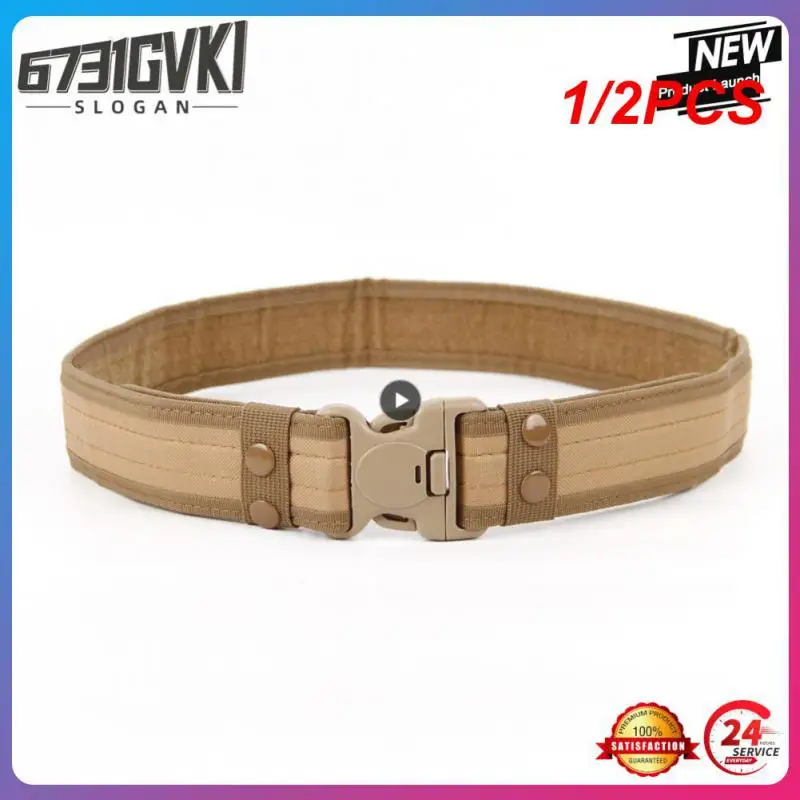 

1/2PCS Quick Release Military Tactical Belt Army Style Combat Belts Fashion Men Camouflage Canvas Waistband Outdoor Hunting