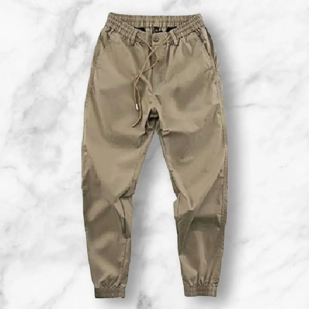 

Popular Men Overalls Relaxed Fit Bottoms Joggers Pants Pockets Bow-knot Cargo Pants