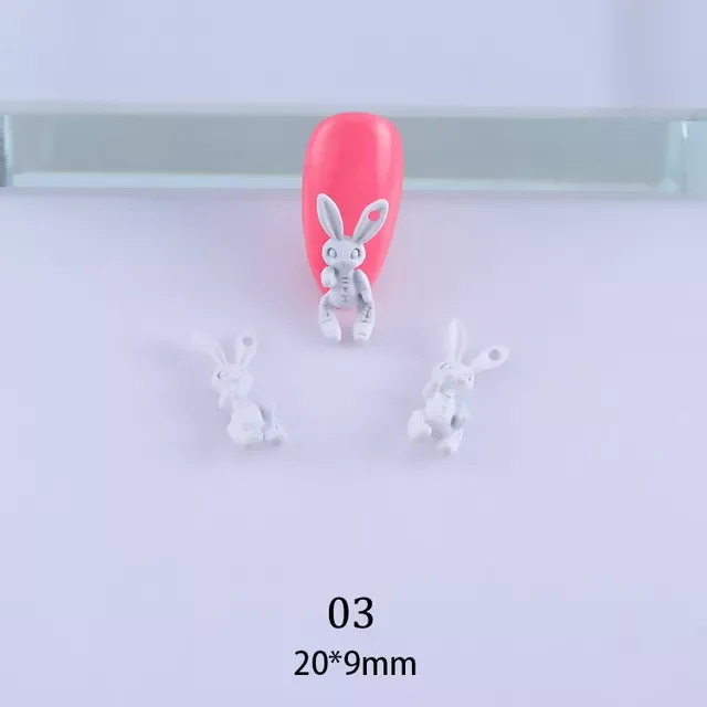 

NEW Piercing Nail Arts Hollow Charms Alloy Heart 5/10/100pcs Star Hoop Kawaii Skull Rabbit LongNails Nail Dangle Pendants JE076
