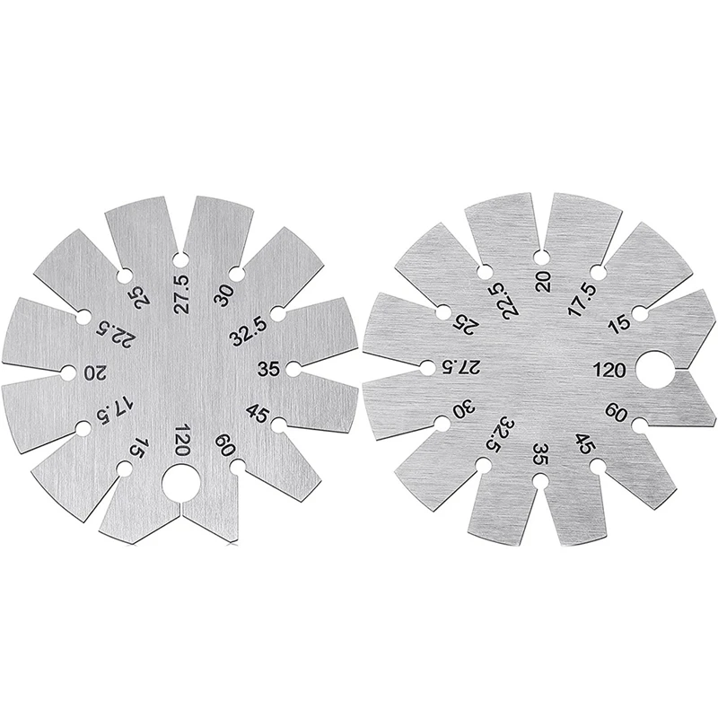 

Hot 2 Pieces Stainless Steel Bevel Gauge Axe Angle Gauge Knife Blade Angle Gauge 15-120 Degree for Measuring Knife Angle