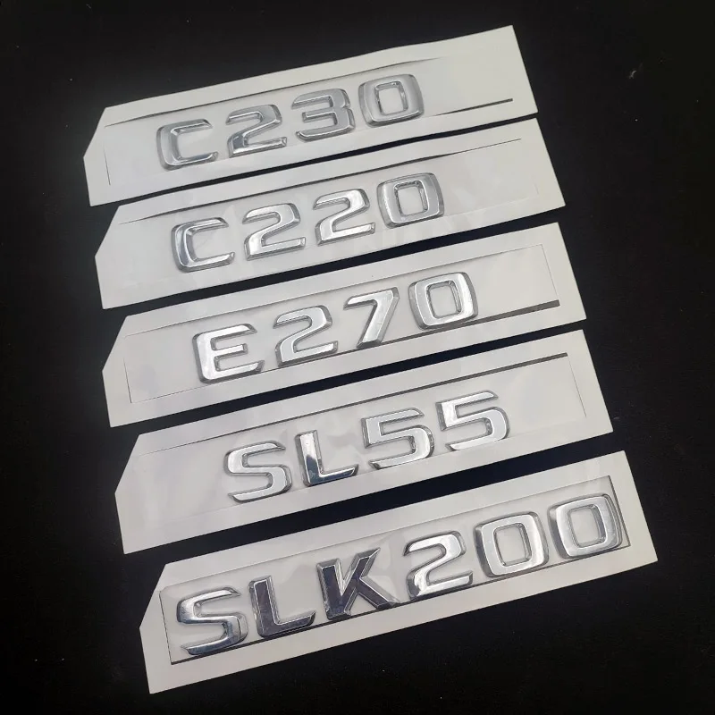 3d-эмблема багажника из АБС-пластика значок с буквами E270 C220 C230 SL55 SLK200 наклейка
