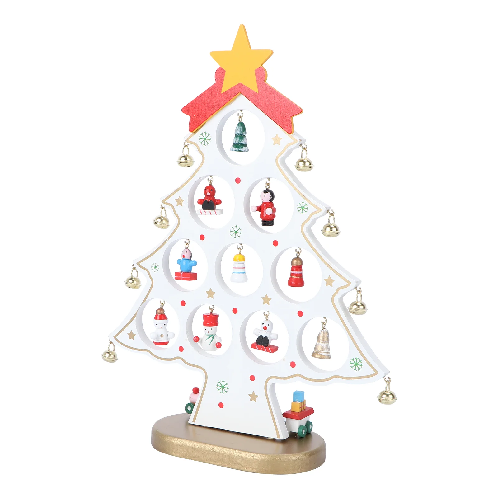 

DIY Cartoon Wooden Christmas Tree Decoration Christmas Gift Ornament Table Desk Decoration