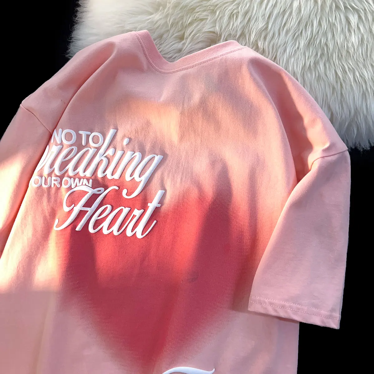 

Stereoscopic Printing Letter Sweet T Shirt for Women Summer New Short-sleeved Loose White T-shirt Ladies Korean Fashion Tee Tops