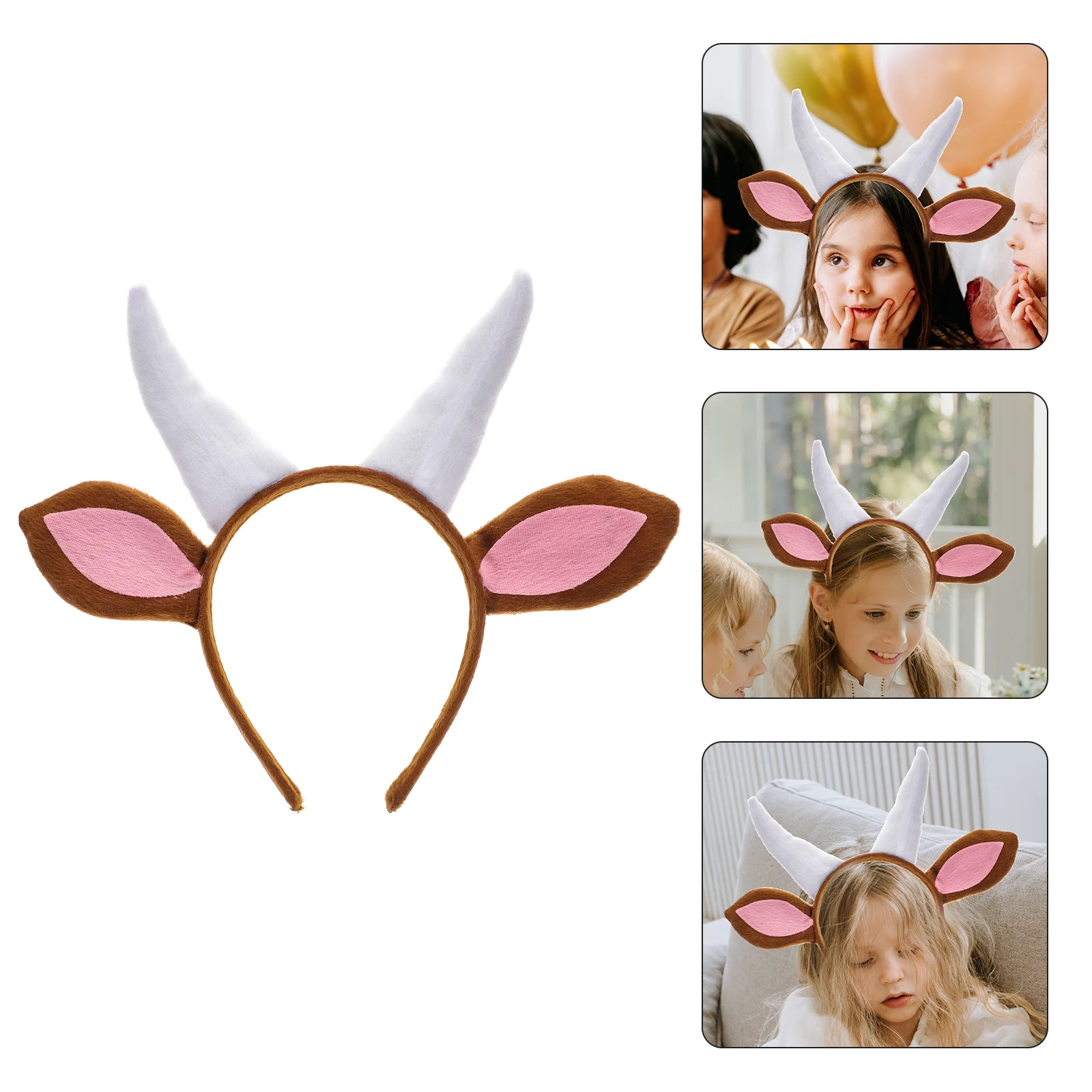 Косплей повязка на голову с мультяшными овечьими ушками аксессуары для волос