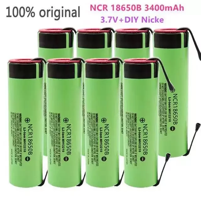 

NEW2023 100% Original NCR18650B 3400mAh battery 3.7V Rechargeable Li-ion 3.7V 18650 battery 3400mAh+DIY Nicke+Free shipping