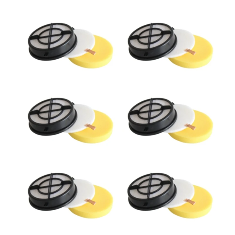 

EAS-16871 Filter Compatible For Bissell Pet Hair Eraser Febreze Upright Vacuum Model 1650 Series, Part 1608861, 1608860(6Pc)