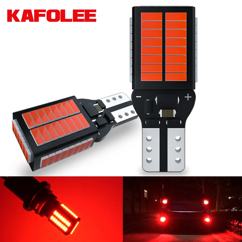 Новый 2 шт. 906 W16W T15 светодиодный светильник резервного копирования лампы 4014 54-SMD Chipsets Высокая мощность Canbus обратная лампа 12 В красный 6000 К для Hyundai Sola