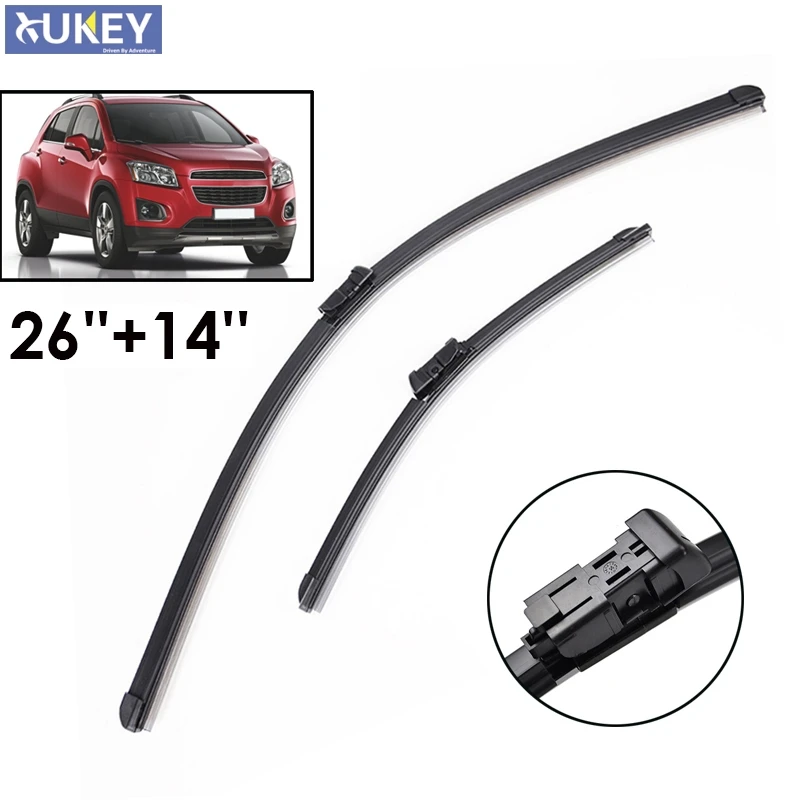

Xukey пара щеток стеклоочистителя для Chevrolet Trax 2012 26 дюймов 14 дюймов 2013 2014 2015 2016 2017 автомобильные аксессуары из натурального каучука