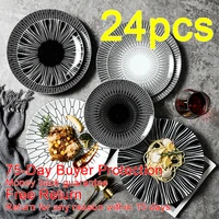 3size dinner set 6color plate sets dishes for serving plates for food lefard new year plates tableware designer kitchen dining