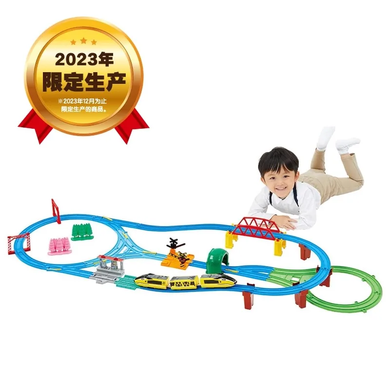 TAKARA TOMY Pule Road трехавтомобильный электрический поезд набор спереди станции круг