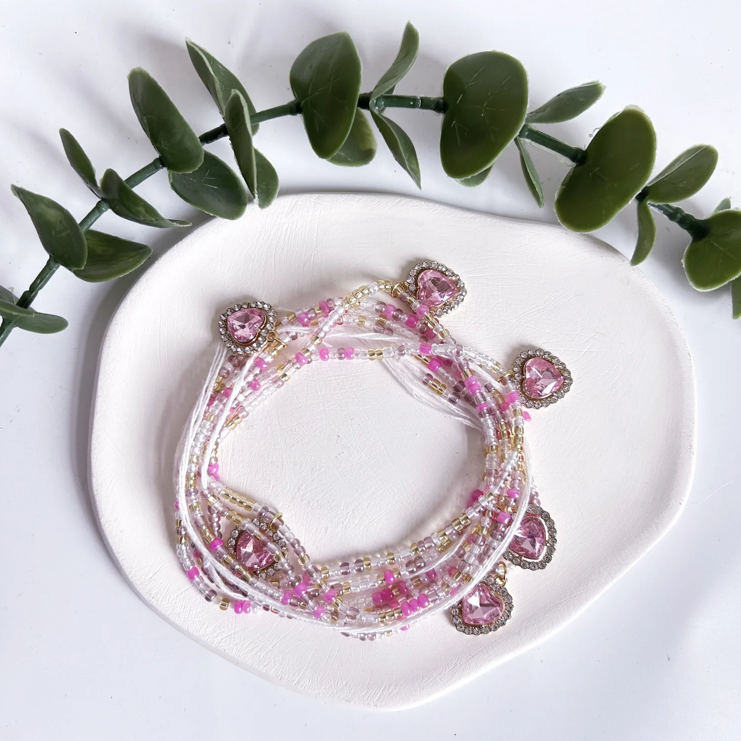

Bohemian Colorful Beaded Waist Chain for Women 2023 Heart Shape Beads Belly Chain Summer Beach Body Jewelry Gifts