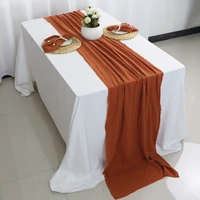 gauze cotton wedding table runnerretro rust burr texture dining napkins gift kitchen table decor table runners