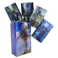 shining holographic tarot cards deck with pdf guidebook for beginners guidance divination cards board games oracle deck
