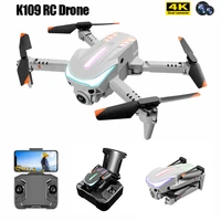 2022 new k109 mini rc drone 4k hd camera led nano obstacle avoidance drone led marquee aerial camera wifi aircraft fpv oas