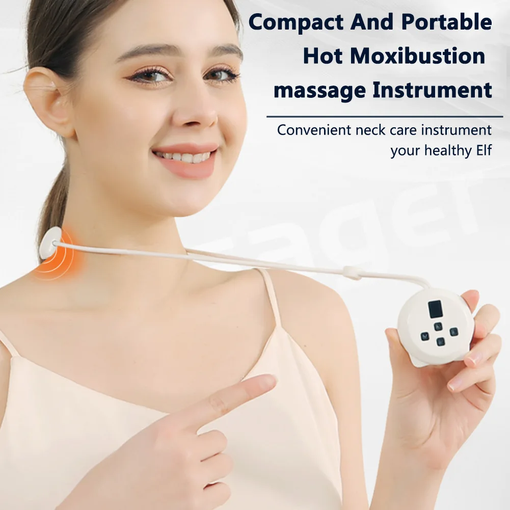 

Smart Neck Massager Rechargable Portable Double Pulse Neck Cervical Spine Hot Compress Massage Machine Neck Hanging Massager